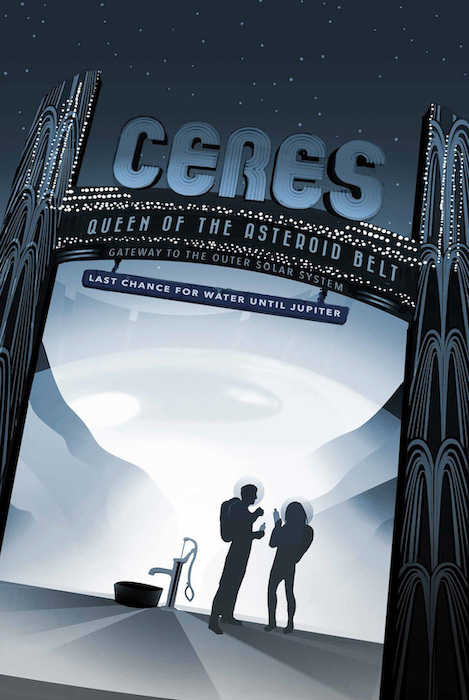 Ceres Space Travel Poster