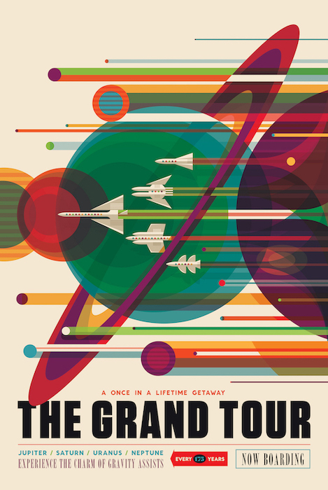 Grand Tour Space Travel Poster