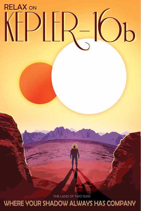 kepler 16b Space Travel Poster